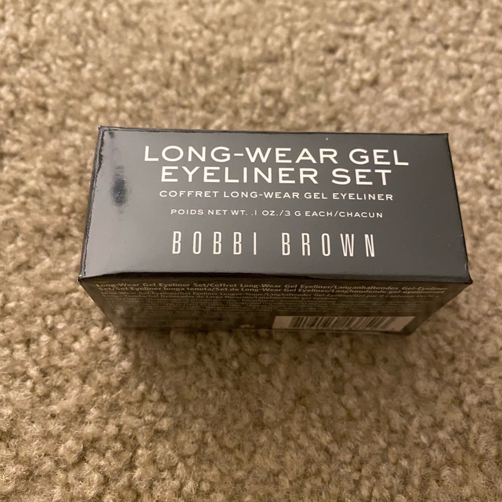 Bobbi Brown Long wear Gel Eyeliner Set- Black & a brush
